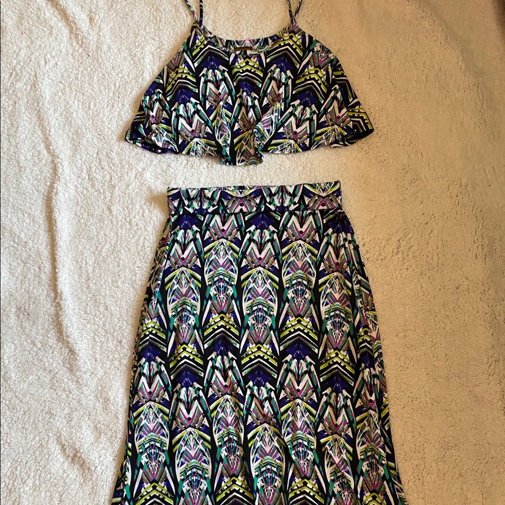 Two piece long skirt set